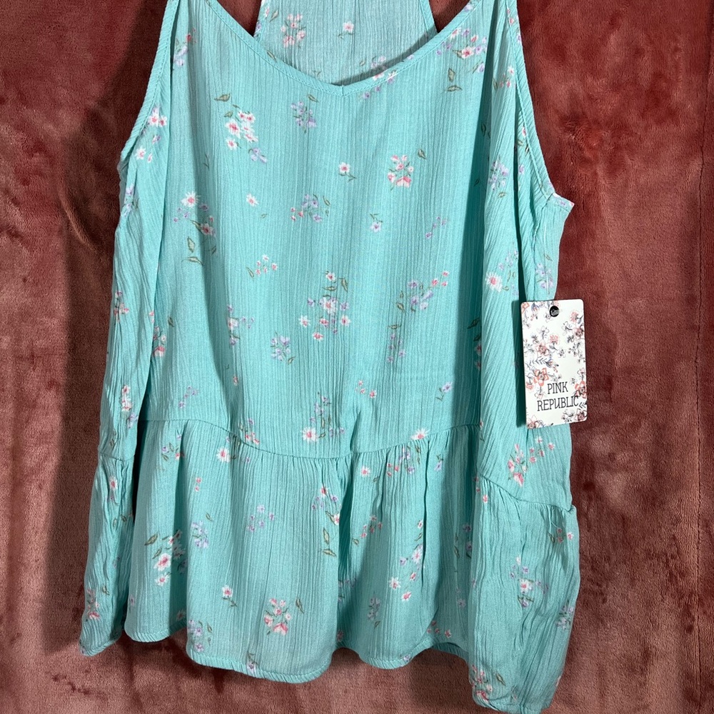 Pink Republic floral tank top.